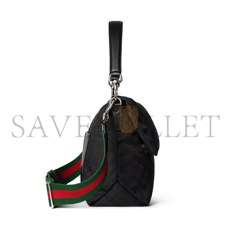 GUCCI MEDIUM GG CROSSBODY BAG WITH WEB 821616 (36*25*12cm) GUCCI MEDIUM GG CROSSBODY BAG WITH WEB 821616 (36*25*12cm)